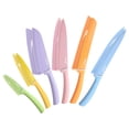 thumbnail image 4 of Hecef 6 Pieces Kitchen Knife Set, Colorful Coated Stainless Steel Knives with Blade Guards, 4 of 11