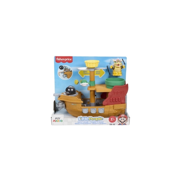 Fisher-Price Little People Toddler Toy My Mario Bowserâ??s Airship Playset with Figure for Preschool Pretend Play Kids Ages 18+ Month