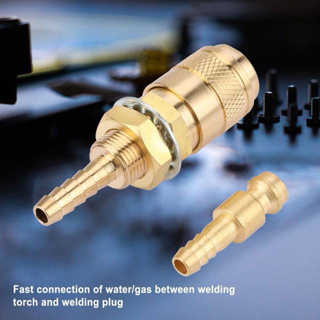 LAFGUR Water Cooled And Gas Adapter, Welding Torch Quick Connector, Brass For Mig Tig Welder Torch Welding Torch Industrial Use