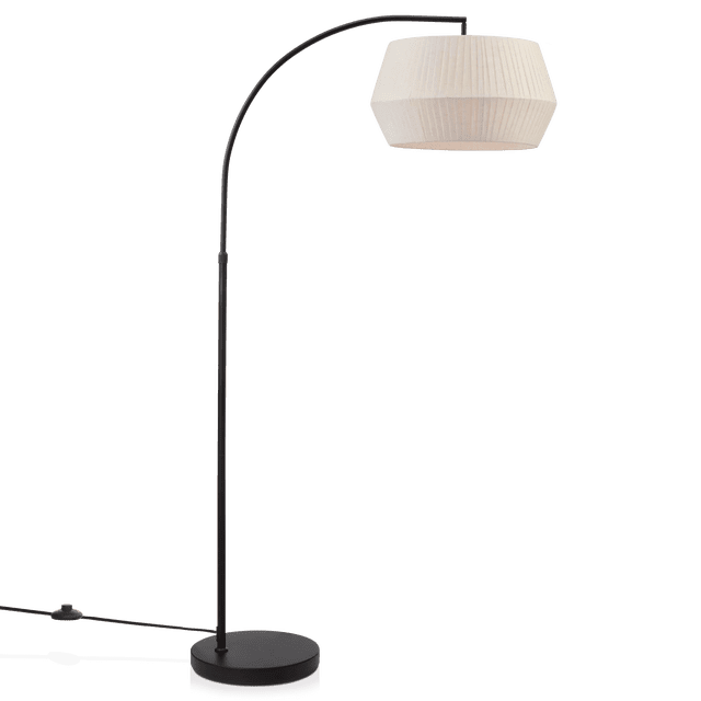 Bouclair Lampe sur Pied en Métal Couleur Avoine avec Abat-Jour Blanc