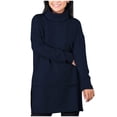 thumbnail image 2 of breaise Chandails à Col Roulé pour Femmes, Tuniques, Grande Taille, Manches Longues, Haut, Mode de Printemps, Chandail Décontracté Surdimensionné, Chandail Molletonné, P-5TG, 2 of 7