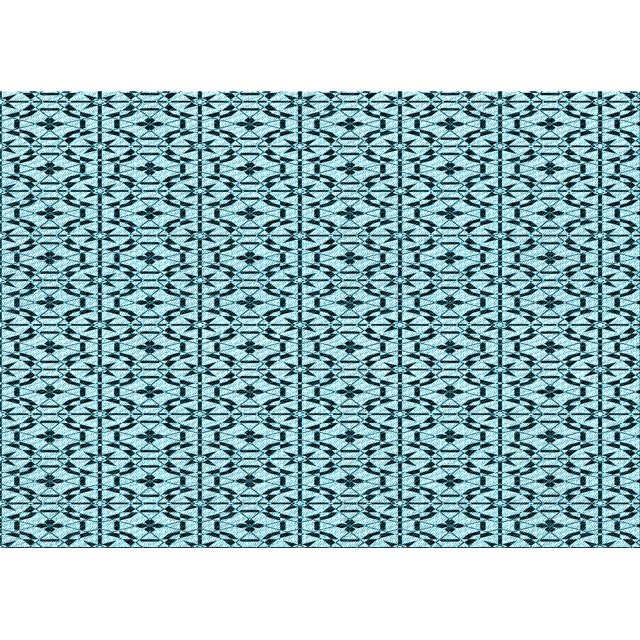 Ahgly Company Machine Washable Indoor Rectangle Transitional Blue Jay Blue Area Rugs, 2' x 3'