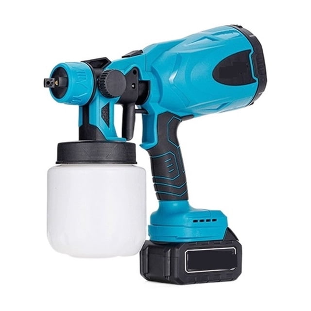 Brush Motor Rechargeable Electric Spray Gun Paint Sprayer Furniture Steel Coating Airbrush Compatible For 18V Battery ,Durable Build