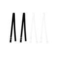 thumbnail image 1 of INSPIRE CHIC Women's Solid ColorClear Invisible Adjustable Bra Shoulder Straps Black 1+White, 1 of 4
