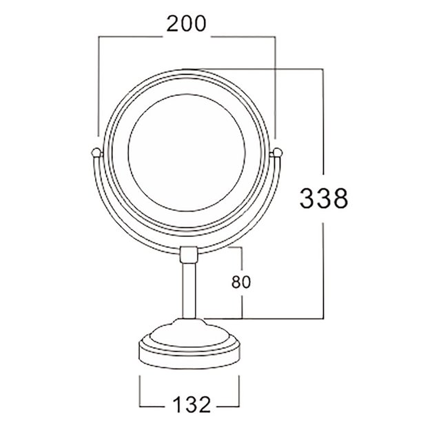 American Imaginations 10-in. x 15-in. Stainless Steel Above Counter Magnifying Mirror In Chrome AI-28699