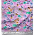 thumbnail image 1 of Soimoi Poly Georgette Fabric Camera,Hat & Briefcase Travel Print Fabric by The Yard 52 Inch Wide, 1 of 3