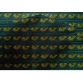 thumbnail image 4 of oneOone Cotton Silk Fabric Leaves & Fish Block Printed Craft Fabric BTY 42 Inch Wide, 4 of 4