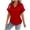 Red, variant on zbxnLI Women's Satin Button down Shirts Casual Short Sleeve Collared Shirt Business Work Blouse Fashion Clothes