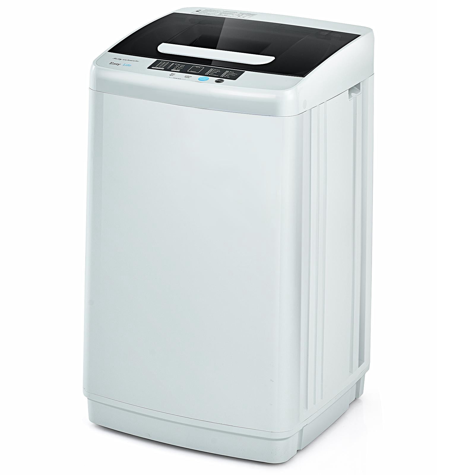 Giantex Machine à Laver Entièrement Automatique, Laveuse Portable de 8.8lbs et Combo d'Essorage, Laveuse Portable de 1.04pi³, Laveuse à Chargement Par Dessus pour Appartement/VR/Dortoir