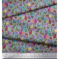 thumbnail image 3 of Soimoi Poly Georgette Fabric Coral,Starfish & Turtle Ocean Print Fabric by The Yard 42 Inch Wide, 3 of 3
