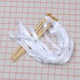 thumbnail image 2 of CIMAXIC 10pcs White Wedding Delicate Ribbon Streamers Fairy Stick Cheer Props Party Supplies Favors With Golden Bell Random Style,11.81"X0.2"X0.2", 2 of 5