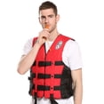 thumbnail image 3 of JARUSITE Blue M-Size Dacron Life Jacket, Lightweight 600g, Multiple Color Options, Includes Random Whistle, 3 of 6