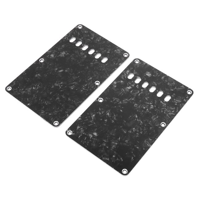 Electric 2PCS Electric Guitar Back Cover Plates with 6 Holes PVC Plastic Guitar Guard Backplate Replacement