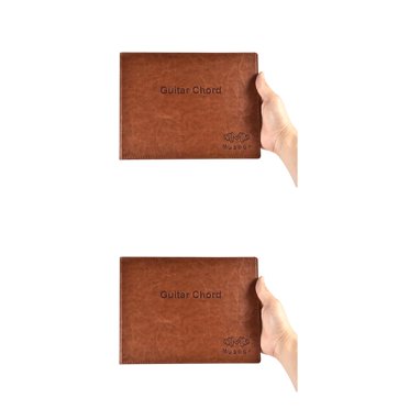 ZLight 6 String Guitar Chord Book Professional Beginner Students Music Playing Practice Books Festival Gift Instrument Accessory brown 23.5*18cm 2Set