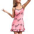 thumbnail image 1 of Nuisette en Satin pour Femmes Mini Slip Chemise de Nuit Courte, 1 of 5