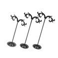 thumbnail image 1 of facefd 3x Iron T Bar Earring Necklace Jewelry Display Stand Rack Black-Wave, 1 of 9