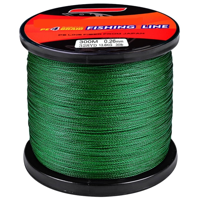 Équipement de Pêche 4 3 Ligne Cheval Solide Ligne Principale Haute Densité pour Pêche sur Roche et en Mer Endurance Force Décoloration - Vert