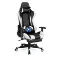 thumbnail image 1 of Costway Massage Chaise de Jeu Fauteuil Inclinable Gamer Chaise de Course avec Support Lombaire et Repose-Pieds, 1 of 10