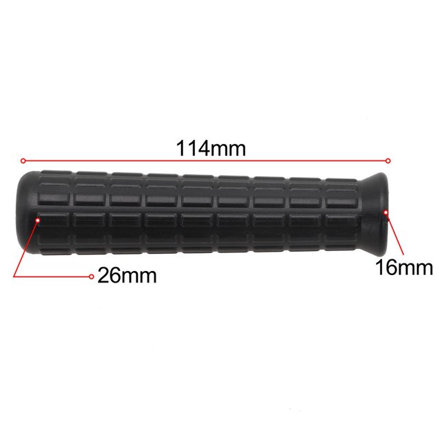 Pack of 2 Wheelbarrow Rubber Handles Round Tubes Black Replacement Handles