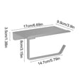 thumbnail image 3 of Black, White, or Gray Plastic Toilet Paper Holder with Adhesive or Screw Mount for Bathroom, RV, or Laundry Room, 3 of 6