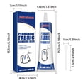 thumbnail image 3 of Fabric Repair Adhesive Glue for Clothing, 50ml Transparent Bond with Precision Nozzle - Fast Drying, Water & Heat Resistant - Strong Permanent Bonding for Denim, Leather & All Fabrics - No, 3 of 9