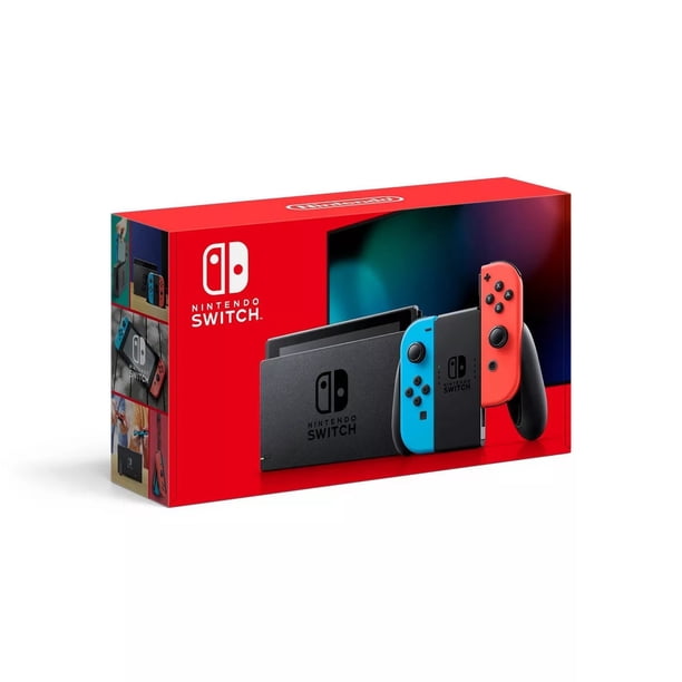 Restored Nintendo HAC-001(-01) Switch Console with Neon Blue & Red