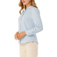 thumbnail image 4 of INSPIRE CHIC Chemises à Manches Longues pour Femmes avec Col Montant et Boutons, 4 of 7