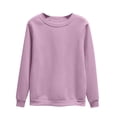 thumbnail image 1 of hotojiny Plus Size Sweatshirt for Women Casual Solid Color Long Sleeve Pullover Crew Neck Basic Loose Fit Tops 2025 Fall Outfits, 1 of 5