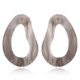 thumbnail image 1 of 1 Pair Geometric Earrings Acrylic Irregular Hoop Stud Earrings Statement Jewelry, 1 of 3