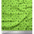 thumbnail image 1 of Soimoi Poly Georgette Fabric Snowflake Artistic Decor Fabric Printed Yard 42 Inch Wide, 1 of 3