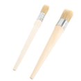 thumbnail image 1 of LOVEVER Chalk Paint Wax Brush Set Long Handle Natural Bristle Round Brushes (2pcs), 1 of 5