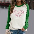 thumbnail image 2 of RKSTN Chandail en Molleton de la Saint-Valentin pour Femmes Mode Imprimé Lettre et Cœur Chandail en Molleton Manches Longues Col Rond Tops, 2 of 4