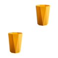 thumbnail image 1 of ZheElen PP Office And Home Waste Bin - 6L Capacity Easy Access Kitchen Large Capacity Kitchen Bedroom Yellow L 2Set, 1 of 6