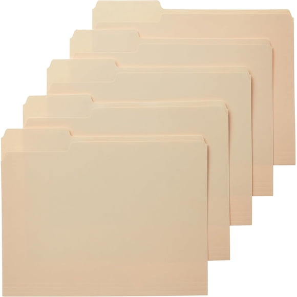 File Folders with Reinforced Tab - Letter Size ( ) \u Manila