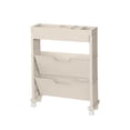 thumbnail image 1 of Black and Friday Clearance Sale Deal cuyhtdup 3-layer Rolling Utility Car, Mobile Bookshelf, Multifunctional Mobile Bookshelf With Lockable Casters, Suitable For Learning, Office, Kitchen, Classroom, 1 of 4