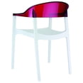 thumbnail image 3 of Compamia Carmen Patio Dining Chair with White Seat in Red, 3 of 13
