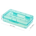thumbnail image 3 of Dvruxg Plastic Cosmetics Case, Large Capacity Box, Hard Crayon Box Storage with Snap-Tight Lid for Office Supplies(Light Green), 3 of 5