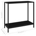 thumbnail image 4 of vidaXL Console Table Black 80x35x75 cm Tempered Glass, 4 of 4