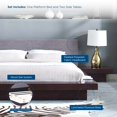 thumbnail image 4 of Modway Freja 3 Piece Queen Fabric Bedroom Set in Cappuccino Gray, 4 of 5