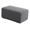 thumbnail image 4 of Stretch Ottoman Cover Ottoman Slipcovers Rectangle Foot Stool Covers Ottoman Foot Rest Cover Jacquard Fabric with Elastic Bottom, 4 of 8