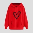 thumbnail image 2 of MeetoTime Women's Fall Hoodie Basic Printed Fleece Long Sleeve Hooded Sweatshirt Pullover with Pockets, 2 of 5