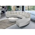 thumbnail image 1 of Velago ROSSINI Sofa sectionnel circulaire moderne en cuir véritable, 1 of 5