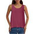 thumbnail image 1 of Dealovy Camisoles pour Femmes Col Ras du Cou Sans Manches Dos Ouvert Hauts de Sortie Blouses Amples Ajustées Camisole, 1 of 7