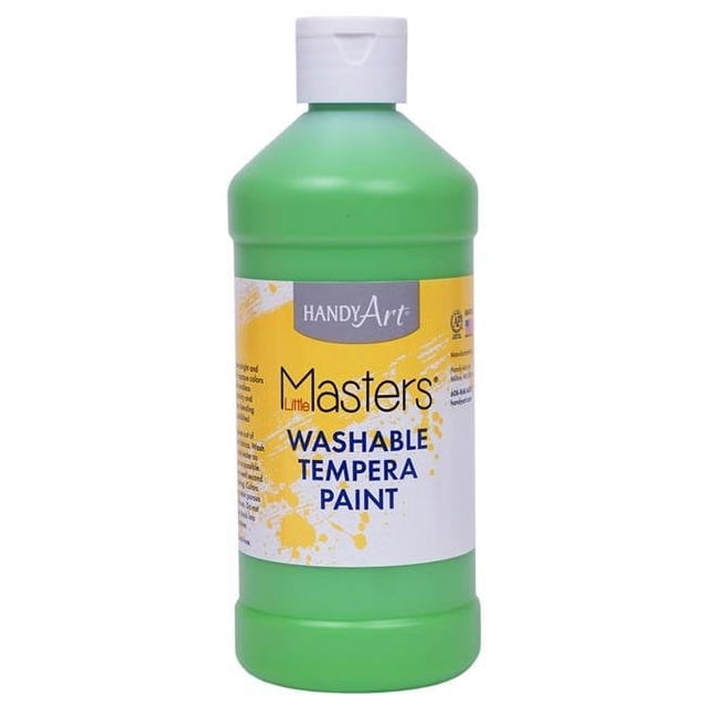 Rock Paint & Handy Art RPC211742-6 Little Masters Washable Tempera Paint Pint, Light Green - 6 Each