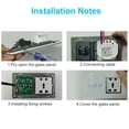 thumbnail image 2 of Mistaha 95- Wi-Fi Smart Wall Outlet with 3 Gang Touch Light Switch Smart Life APP Remote Control, Voice Control, Touch Control Compatible with Assistant Wi-Fi Smart Switch Plug Outlet Standard, 2 of 8