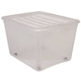 thumbnail image 1 of Gracious Living 80L Clear Snap Lid Tote, 1 of 7