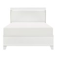 thumbnail image 4 of Modern LED Bedroom Set 3pc White Finish Full Bed and Two Nightstands Set Furniture, 4 of 7