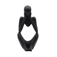 thumbnail image 1 of GUOOL Abstract Sculpture Handmade Resin Thinking Man Home r rative Figure Hand Black, 1 of 9