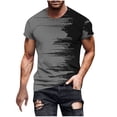 thumbnail image 2 of Qertyioot T-shirt à Manches Courtes Imprimé pour Hommes Col Rond Mode Décontractée Manches Courtes Liquidation, 2 of 5