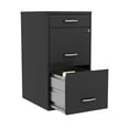 thumbnail image 4 of 18" Deep 3 Drawer Metal Organizer File Cabinet with Pencil Drawer, Black, 4 of 4